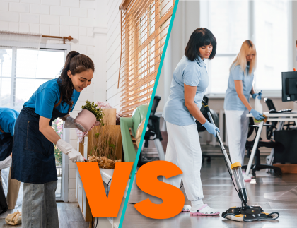 التنظيف بنفسك مقابل التنظيف المنزلي الاحترافي في الكويت